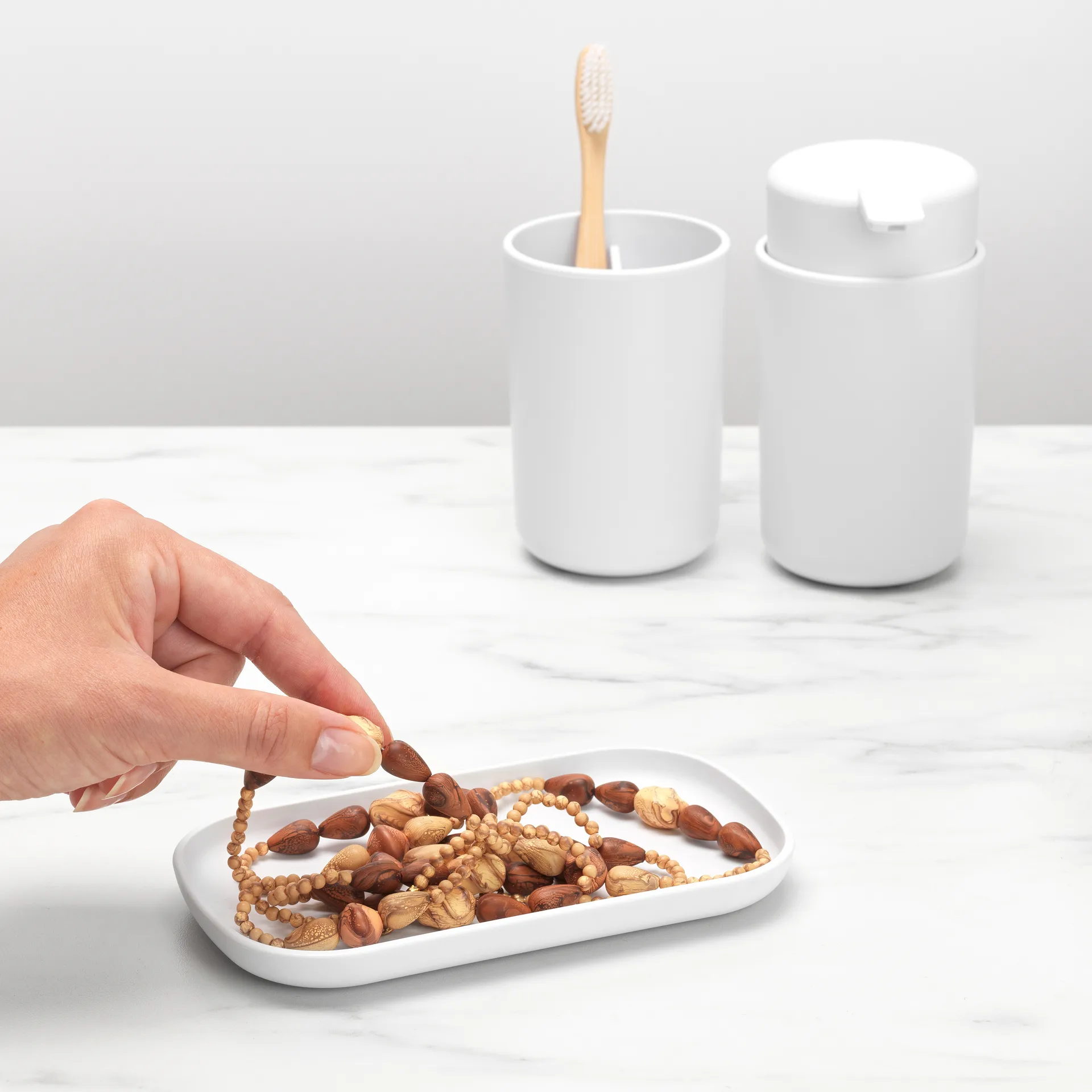 Organizer per lavello Brabantia 3 pezzi, bianco Brabantia