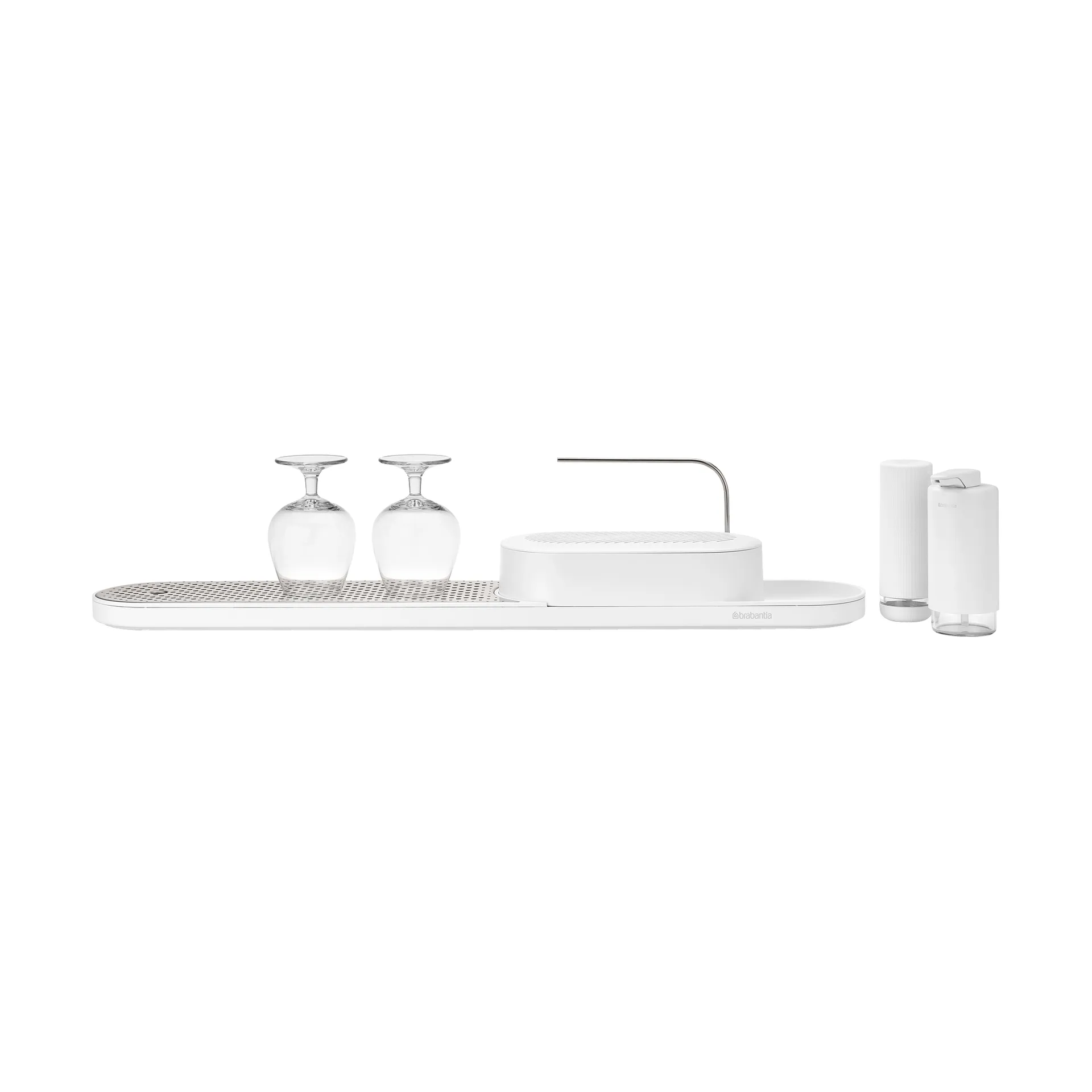 Organizzatore per lavello SinkStyle, set di 4 pezzi, Mineral fresh white Brabantia