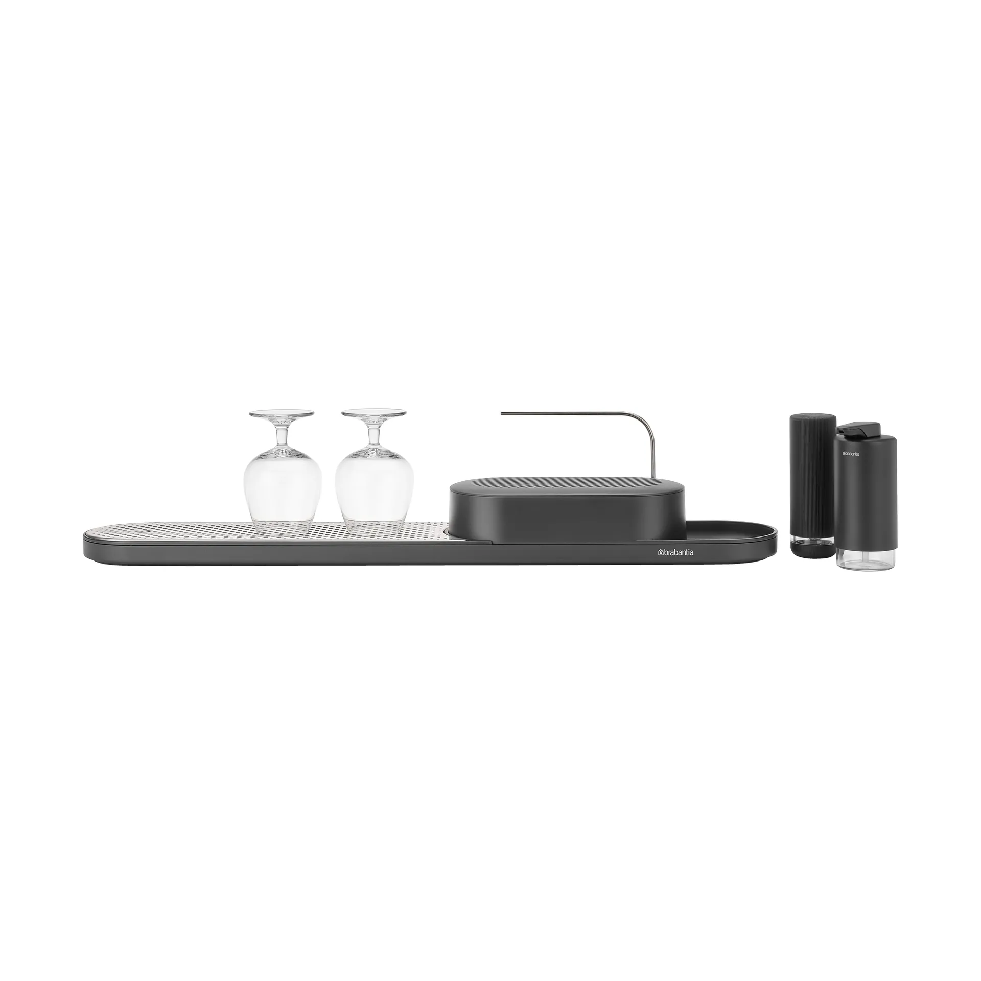 Organizzatore per lavello SinkStyle, set di 4 pezzi, Mineral infinite grey Brabantia