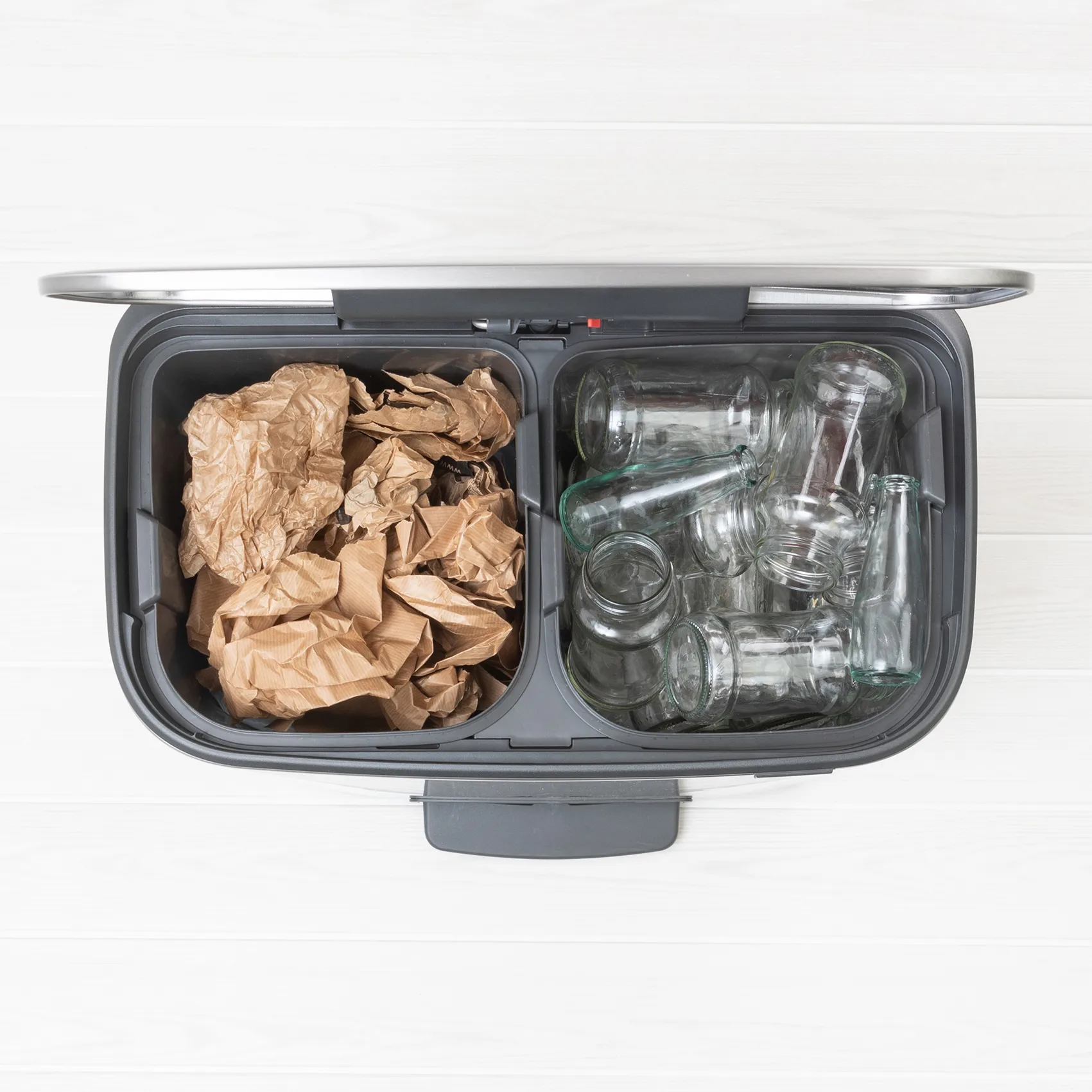 Pattumiera a pedale 2x30 L, acciaio opaco Brabantia