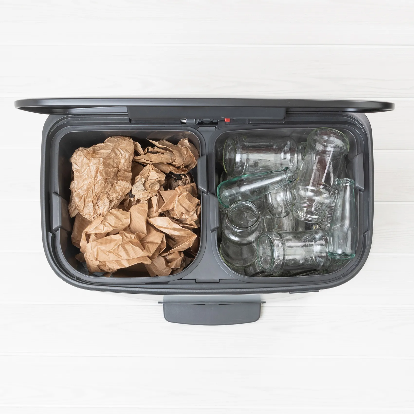 Pattumiera a pedale 2x30 L, nero Brabantia