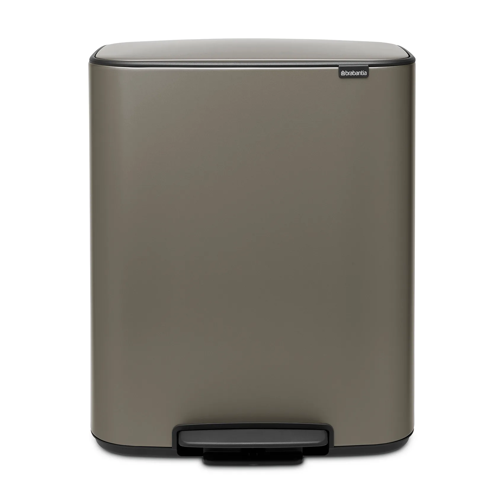 Pattumiera a pedale 2x30 L, Platinum Brabantia