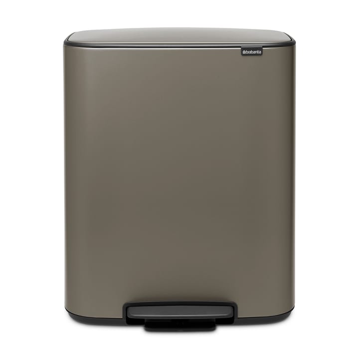 Pattumiera a pedale 2x30 L - Platinum - Brabantia