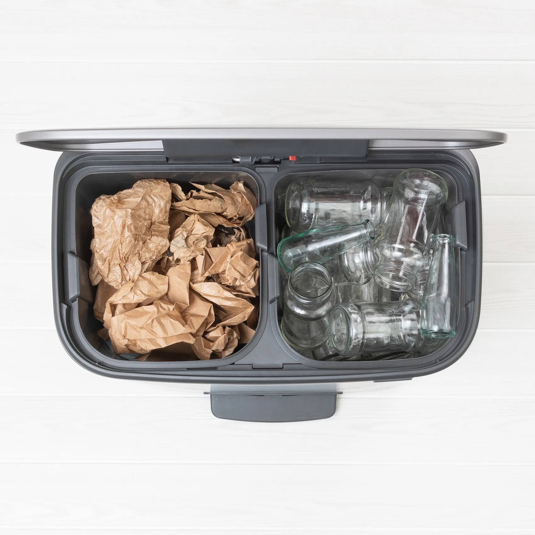 Pattumiera a pedale 2x30 L, Platinum Brabantia