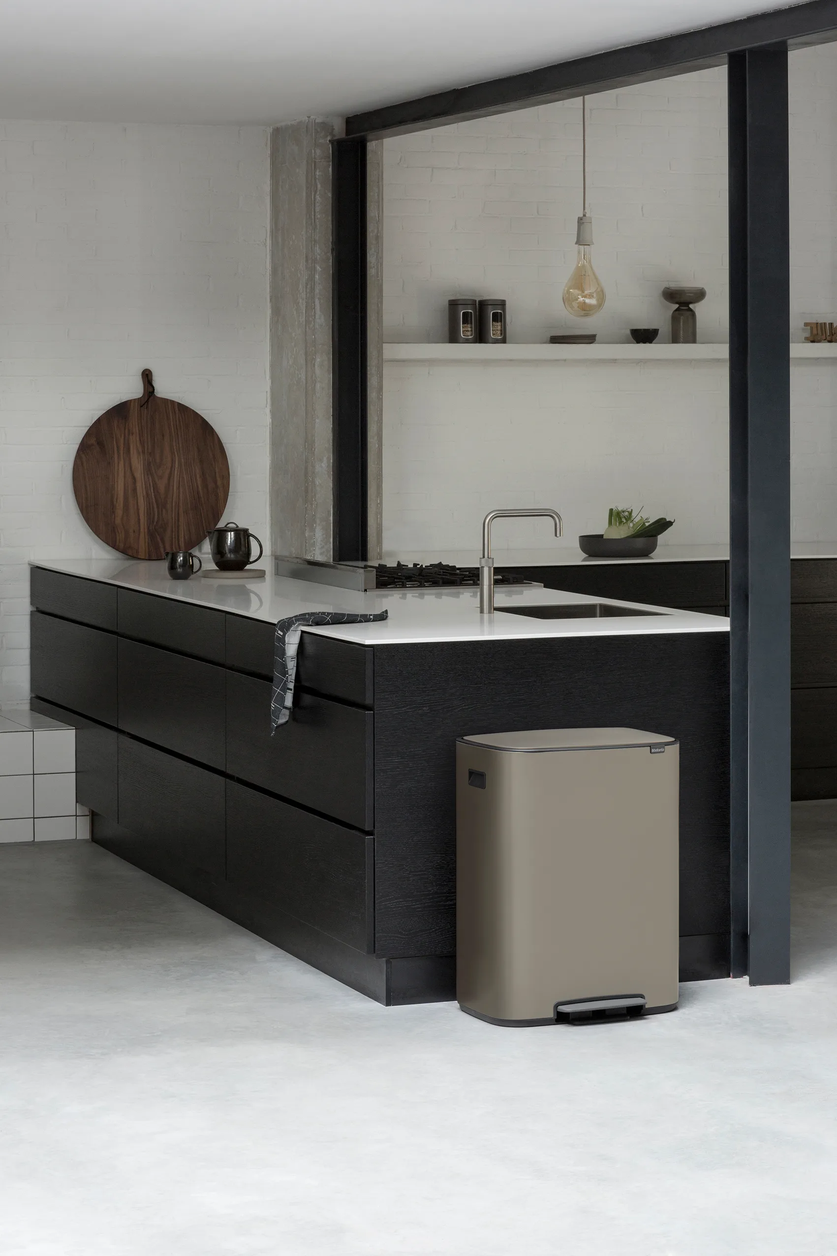 Pattumiera a pedale 2x30 L, Platinum Brabantia