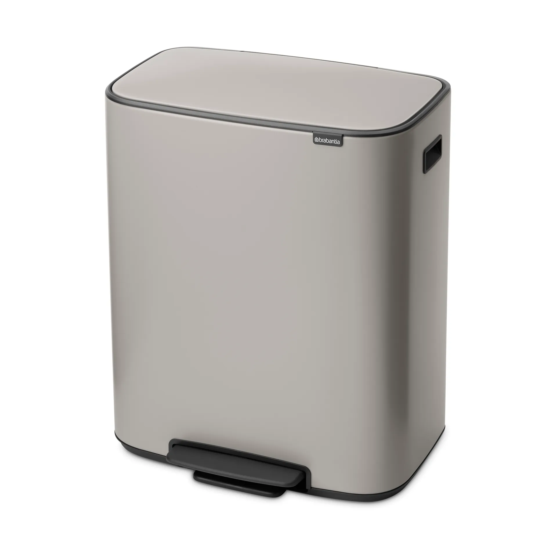 Pattumiera a pedale 2x30 L, Soft grey Brabantia