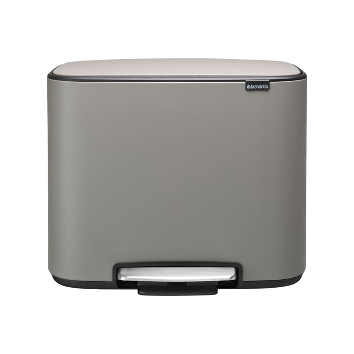 Pattumiera a pedale Bo 3+11 L - mineral concrete grey - Brabantia