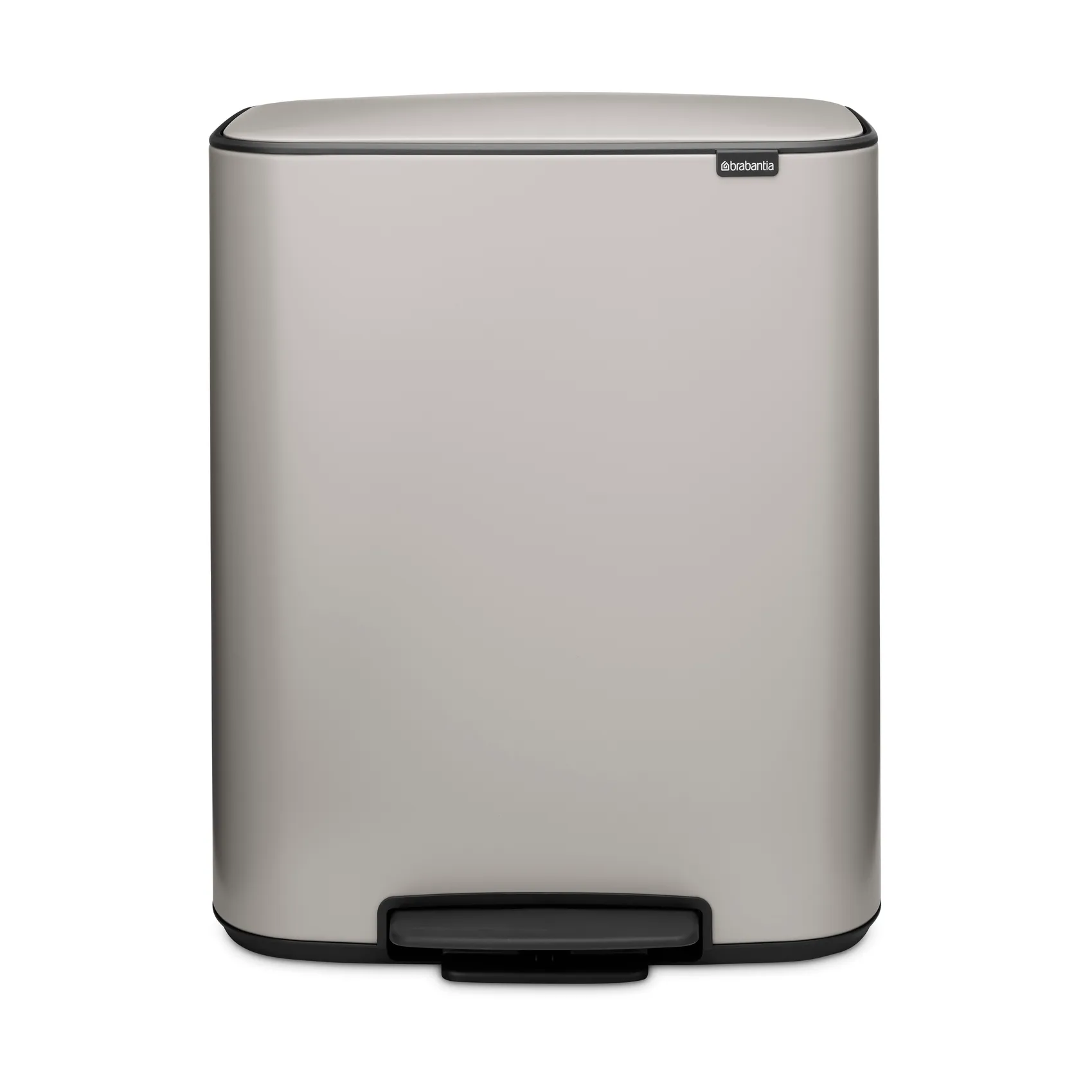 Pattumiera a pedale Bo 60 L, Soft grey Brabantia