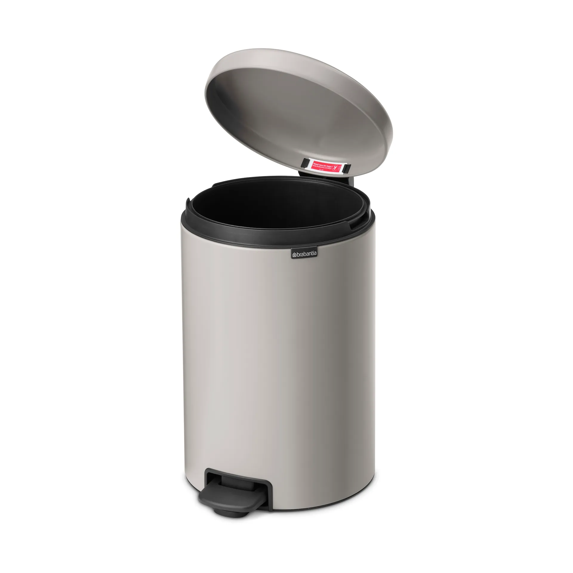 Pattumiera a pedale New Icon da 20 litri, Soft grey Brabantia