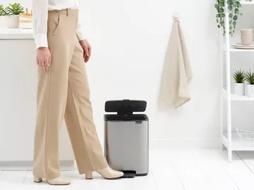 Pattumiera con pedale Bo 12 L - Acciaio opaco anti-impronte - Brabantia