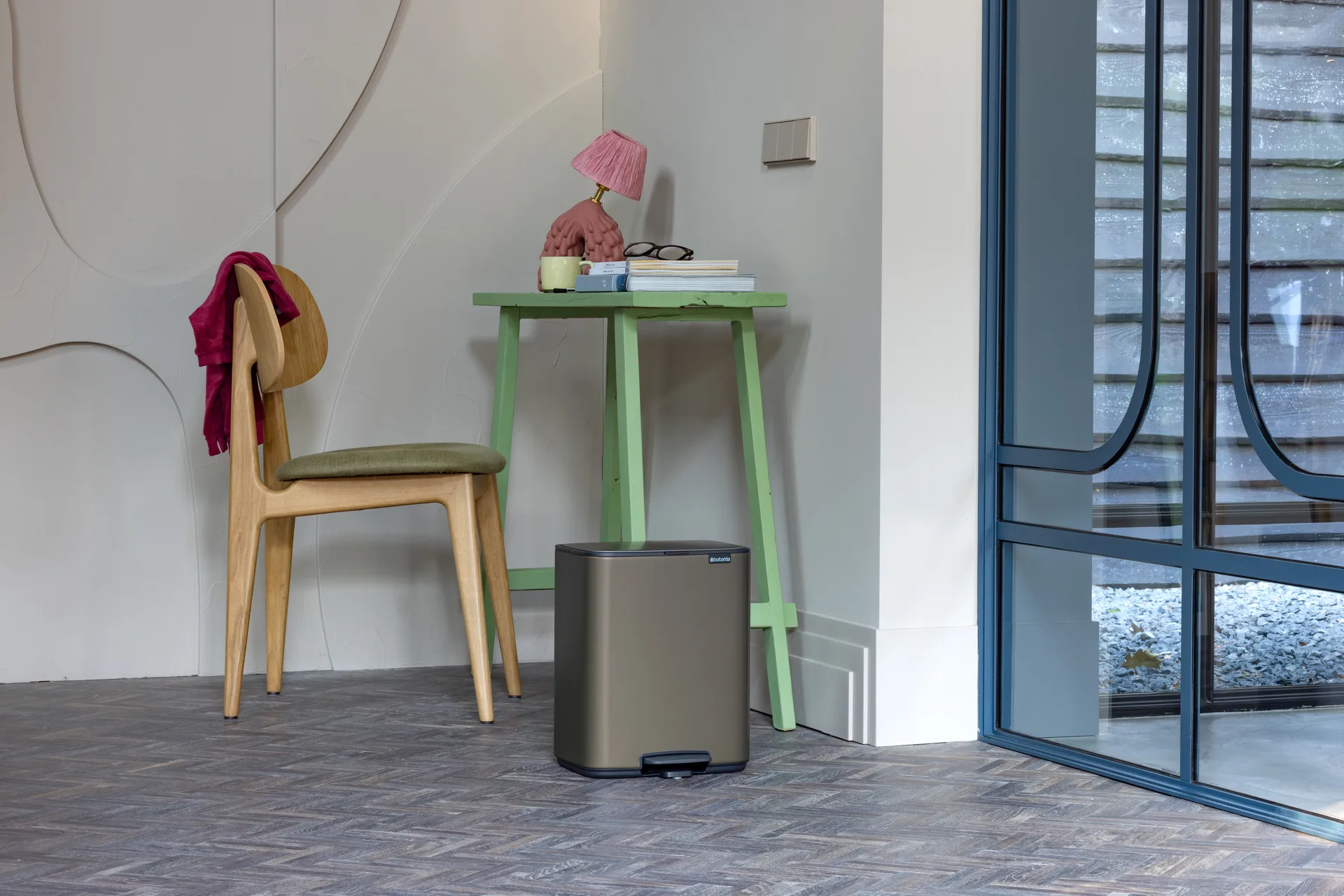 Pattumiera con pedale Bo 12 L, Platinum Brabantia