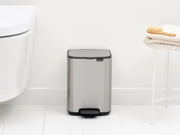 Pattumiera con pedale Bo 4 L - Acciaio opaco anti-impronte - Brabantia