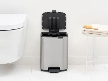 Pattumiera con pedale Bo 7 L - Acciaio opaco anti-impronte - Brabantia