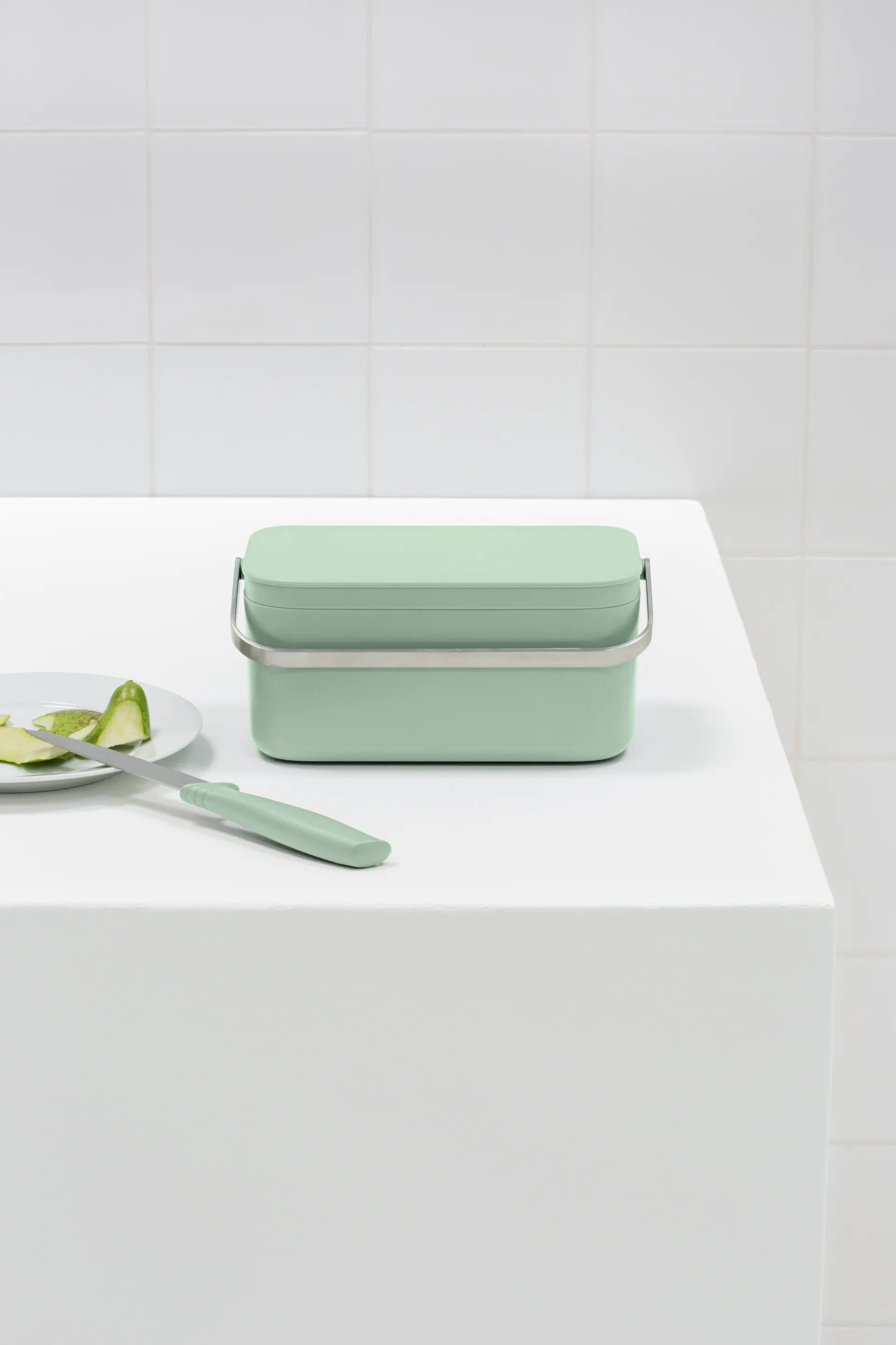Pattumiera per rifiuti alimentari Sinkside 13x22 cm, Jade green Brabantia