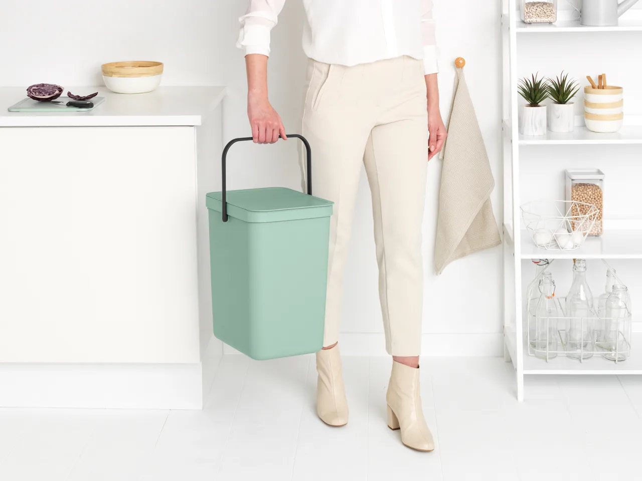 Pattumiera Sort & Go 25L, Jade Green Brabantia