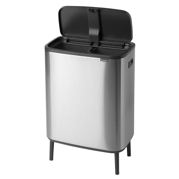 Pattumiera touch alta Bo 2x30 L - acciaio spazzolato opaco - Brabantia