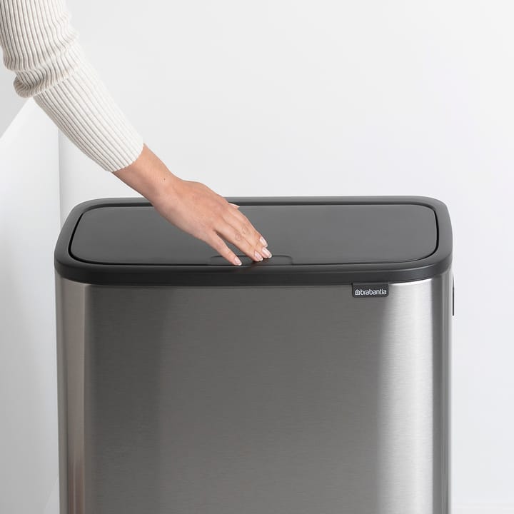 Pattumiera touch alta Bo 2x30 L - acciaio spazzolato opaco - Brabantia