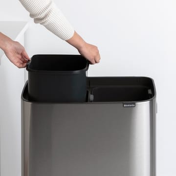 Pattumiera touch alta Bo 2x30 L - acciaio spazzolato opaco - Brabantia