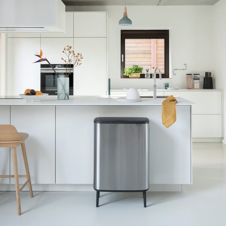 Pattumiera touch alta Bo 2x30 L - acciaio spazzolato opaco - Brabantia