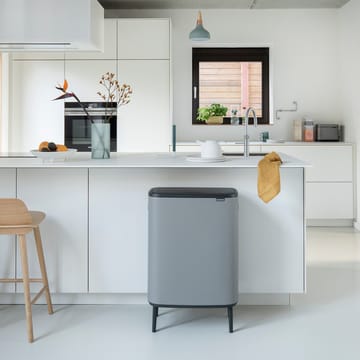 Pattumiera touch alta Bo 2x30 L - Mineral concrete grey - Brabantia