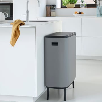 Pattumiera touch alta Bo 2x30 L - Mineral concrete grey - Brabantia