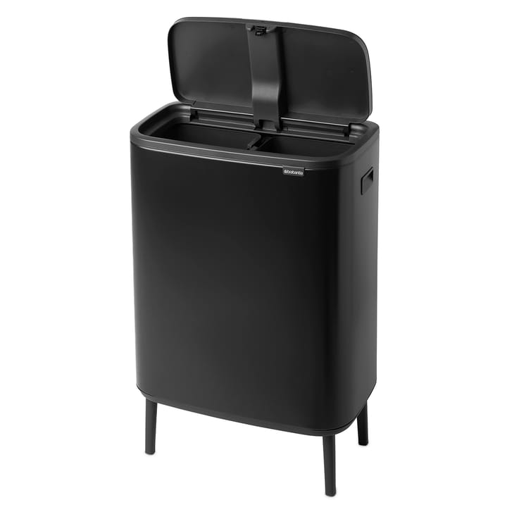 Pattumiera touch alta Bo 2x30 L - nero opaco - Brabantia