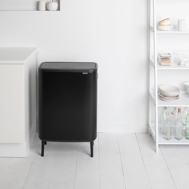 Pattumiera touch alta Bo 2x30 L - nero opaco - Brabantia