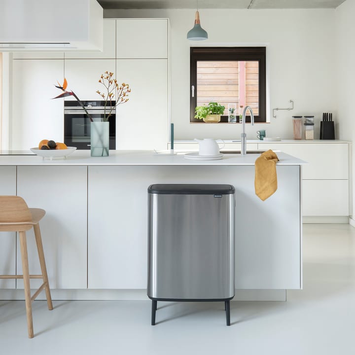 Pattumiera touch alta Bo 60 L - acciaio spazzolato opaco - Brabantia