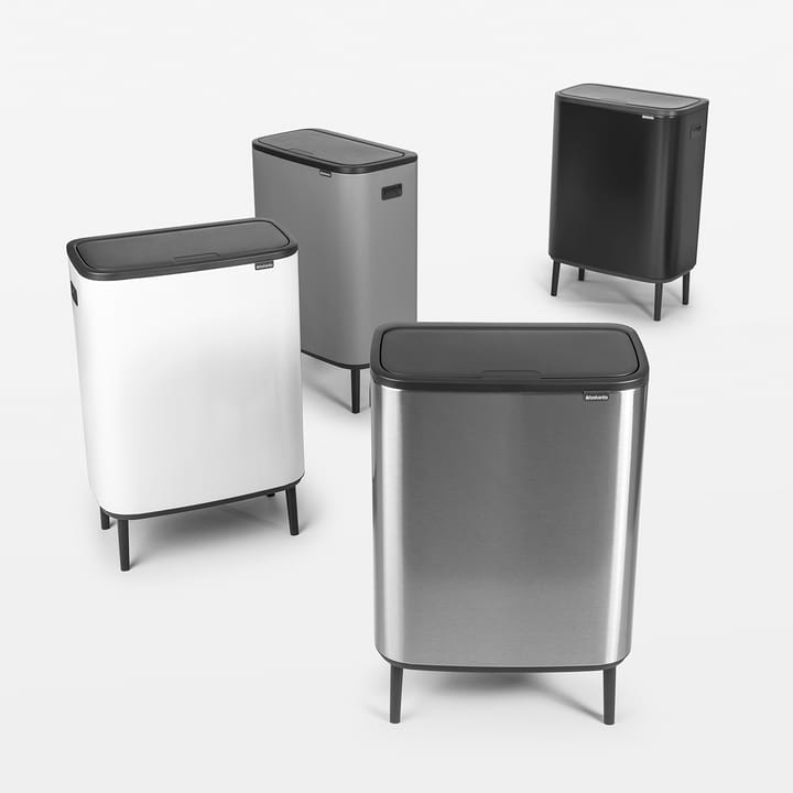 Pattumiera touch alta Bo 60 L - acciaio spazzolato opaco - Brabantia