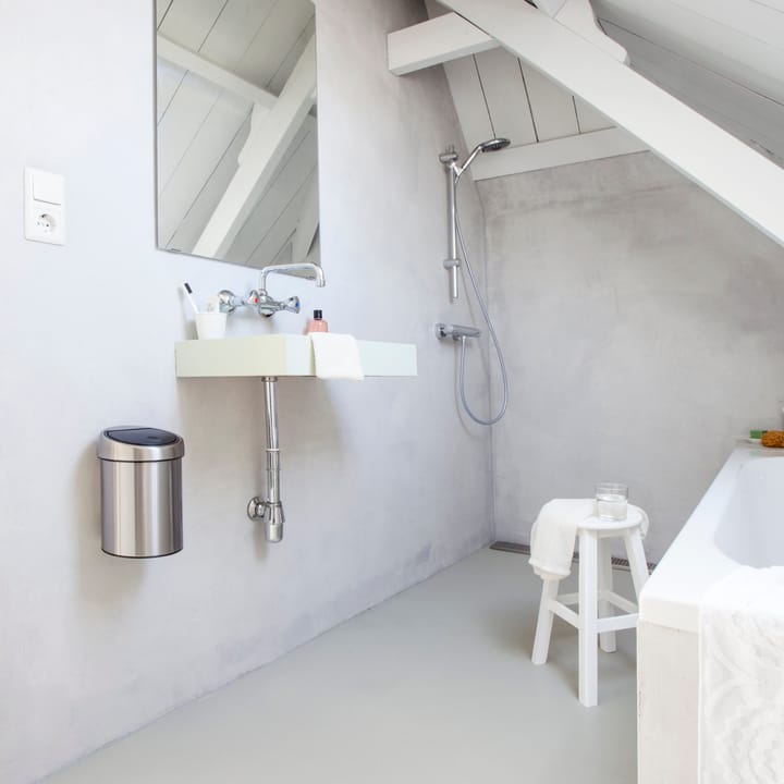 Pattumiera Touch Bin da 3 litri a parete, acciaio opaco Brabantia