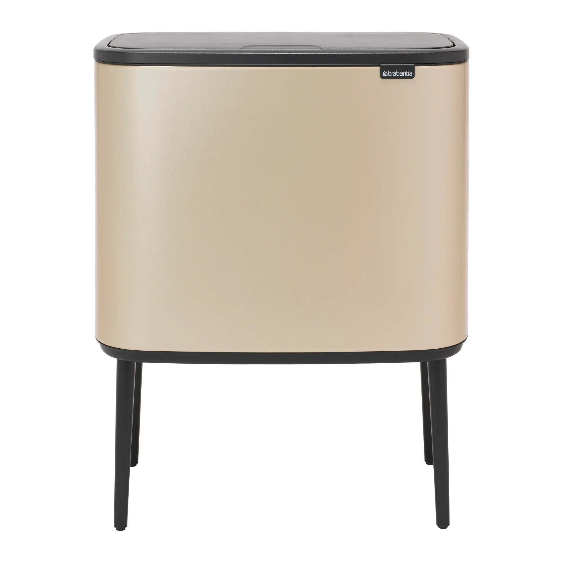 Pattumiera touch Bo 11+23 litri, Metallic Gold Brabantia