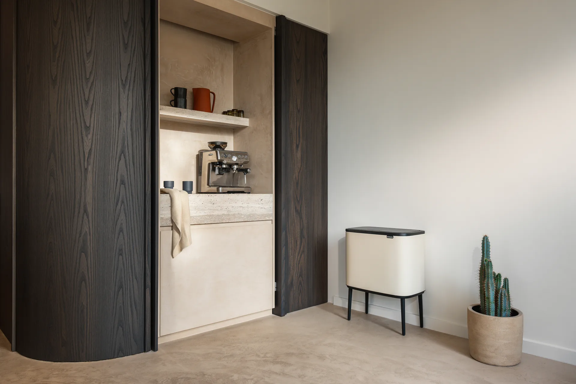 Pattumiera touch Bo 11+23 litri, Soft beige Brabantia