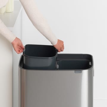 Pattumiera touch Bo 2x30 L - acciaio spazzolato opaco - Brabantia