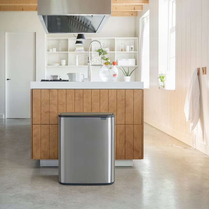 Pattumiera touch Bo 2x30 L - acciaio spazzolato opaco - Brabantia