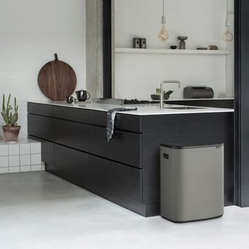 Pattumiera touch Bo 2x30 L - Mineral concrete grey - Brabantia