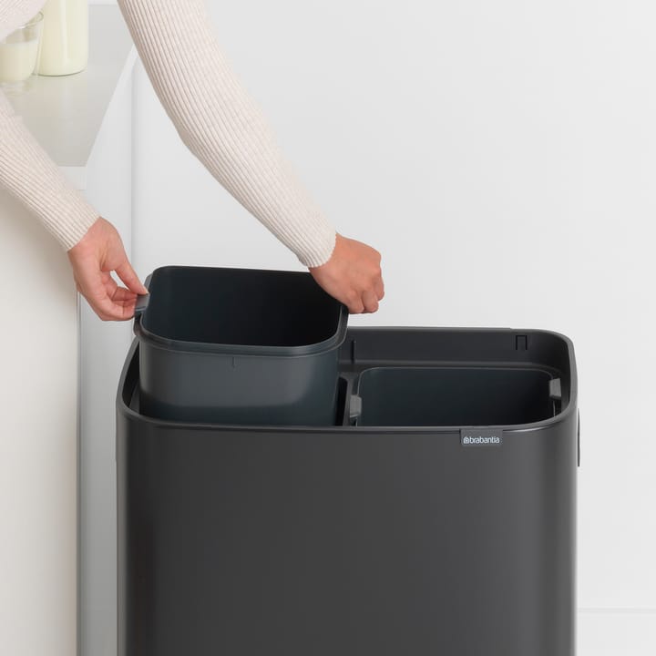 Pattumiera touch Bo 2x30 L - nero opaco - Brabantia