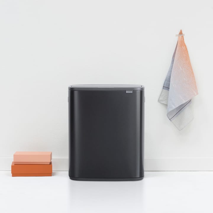 Pattumiera touch Bo 2x30 L - nero opaco - Brabantia