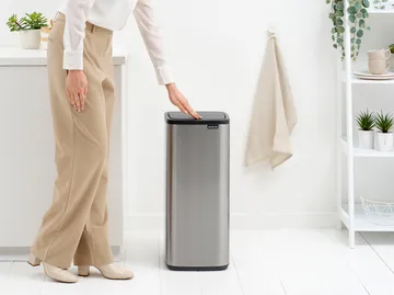 Pattumiera Touch Bo 30 L - Acciaio opaco anti-impronte - Brabantia