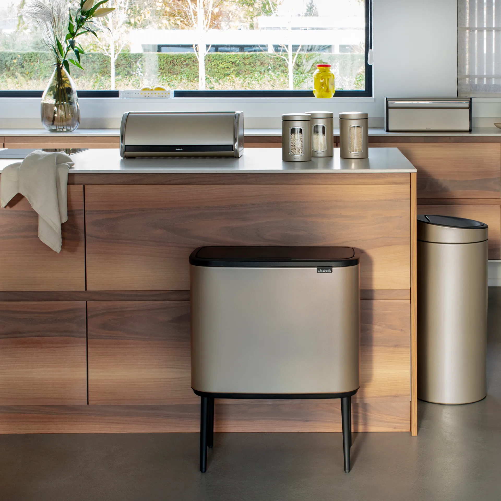 Pattumiera touch Bo 36 litri, Metallic Gold Brabantia