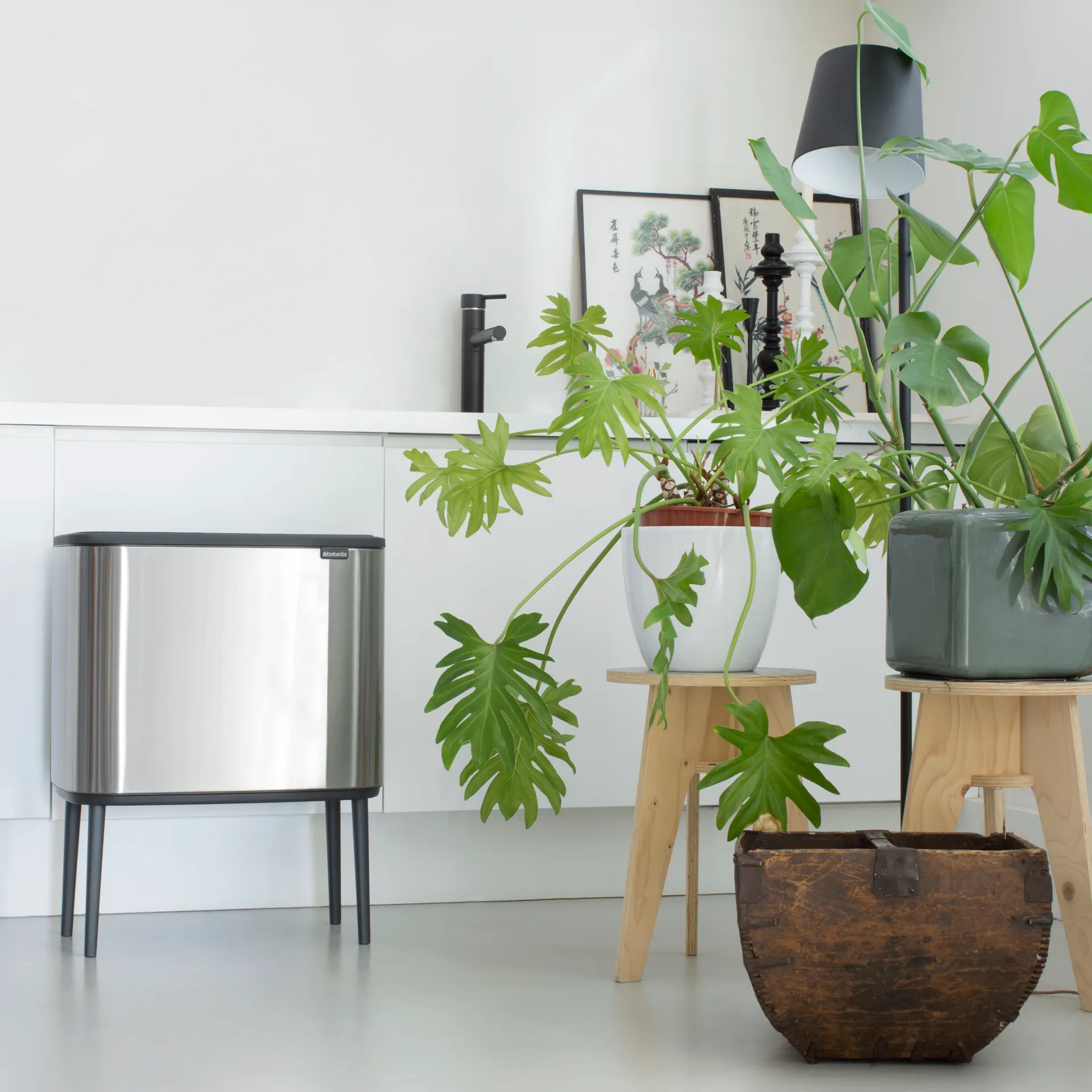 Pattumiera touch Bo 3x11 litri, acciaio inossidabile opaco Brabantia