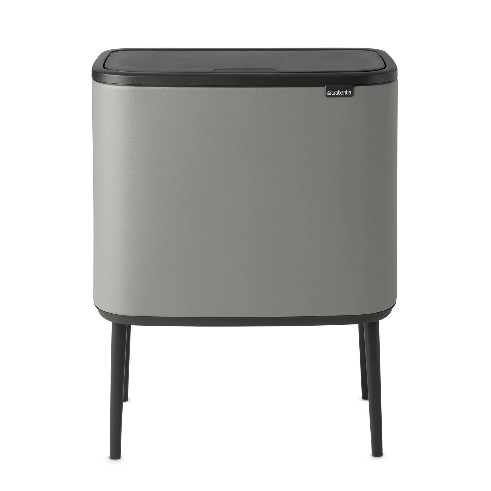 Pattumiera touch Bo 3x11 litri, Mineral concrete grey Brabantia