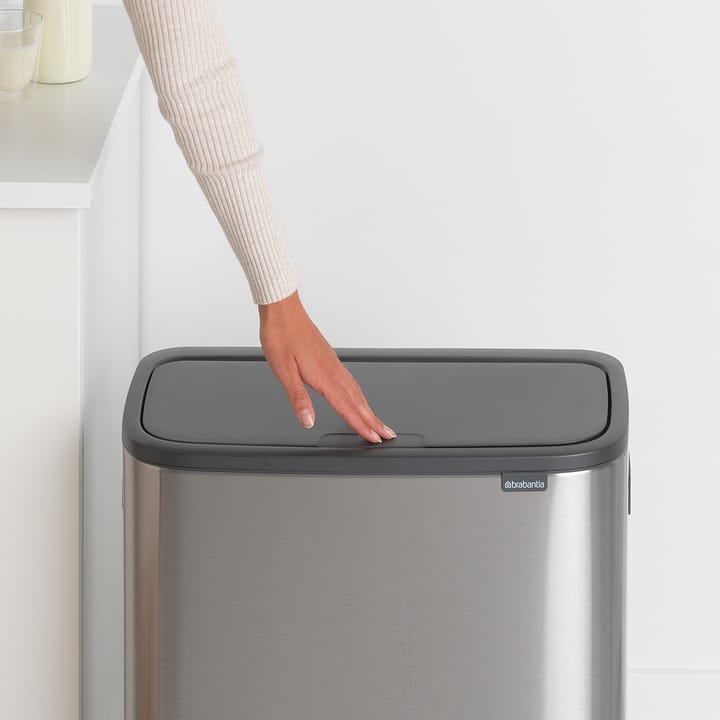 Pattumiera touch Bo 60L, acciaio spazzolato opaco Brabantia