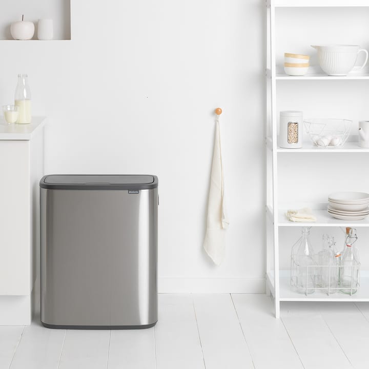 Pattumiera touch Bo 60L, acciaio spazzolato opaco Brabantia