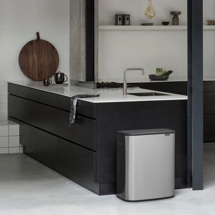 Pattumiera touch Bo 60L, acciaio spazzolato opaco Brabantia