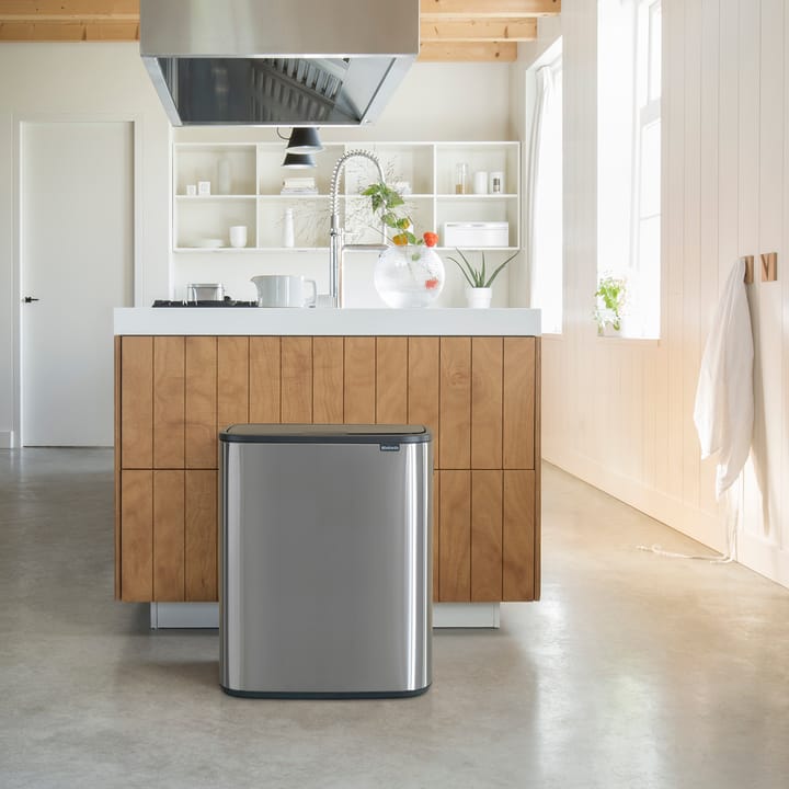 Pattumiera touch Bo 60L, acciaio spazzolato opaco Brabantia