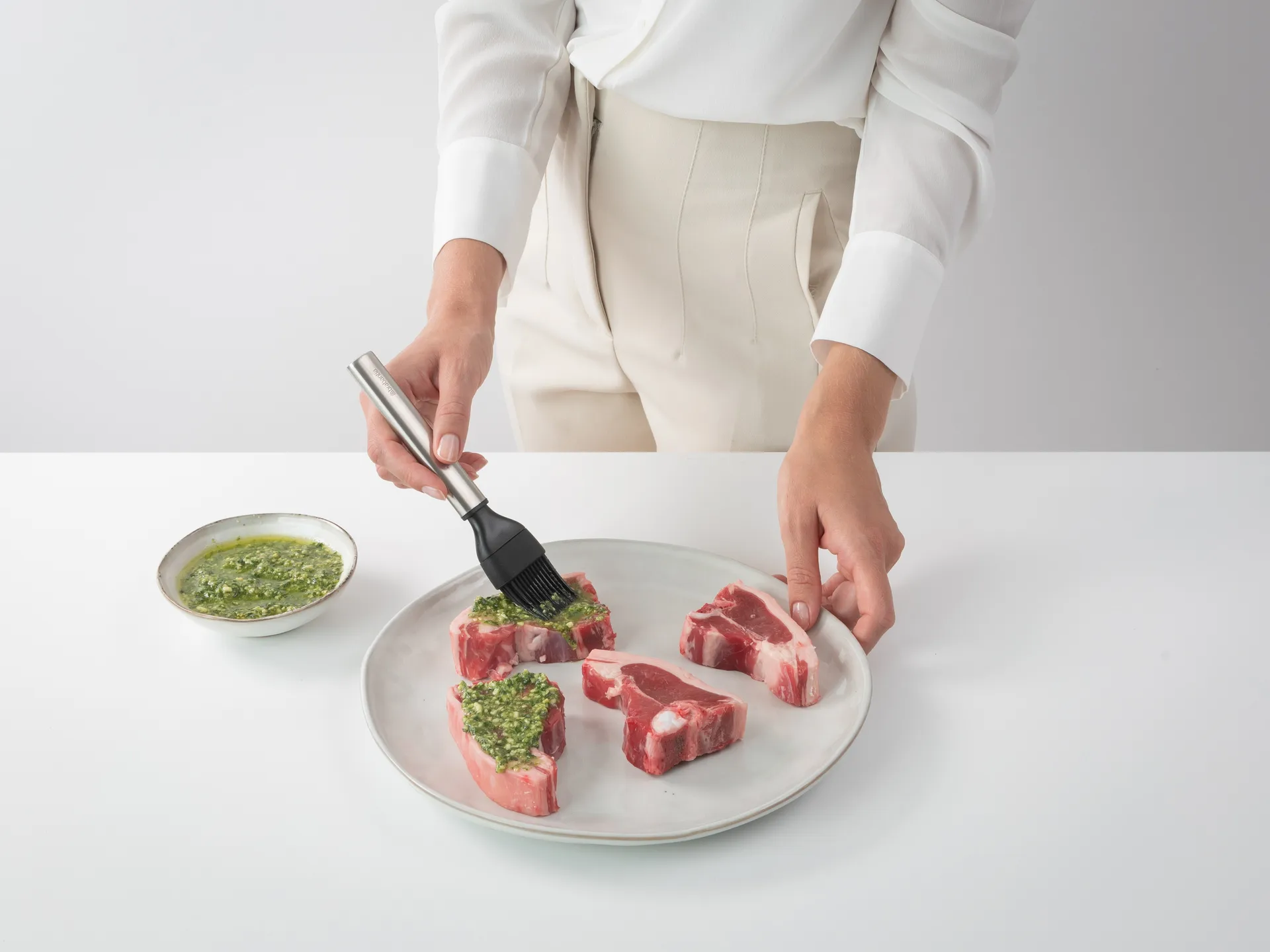 Pennello da pasticceria in silicone Profile grande, acciaio inossidabile  Brabantia