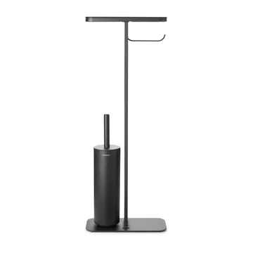 Piantana porta rotolo e scopino MindSet - Mineral infinite grey, silicone - Brabantia