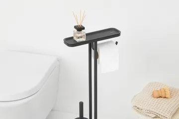 Piantana porta rotolo e scopino MindSet - Mineral infinite grey, silicone - Brabantia