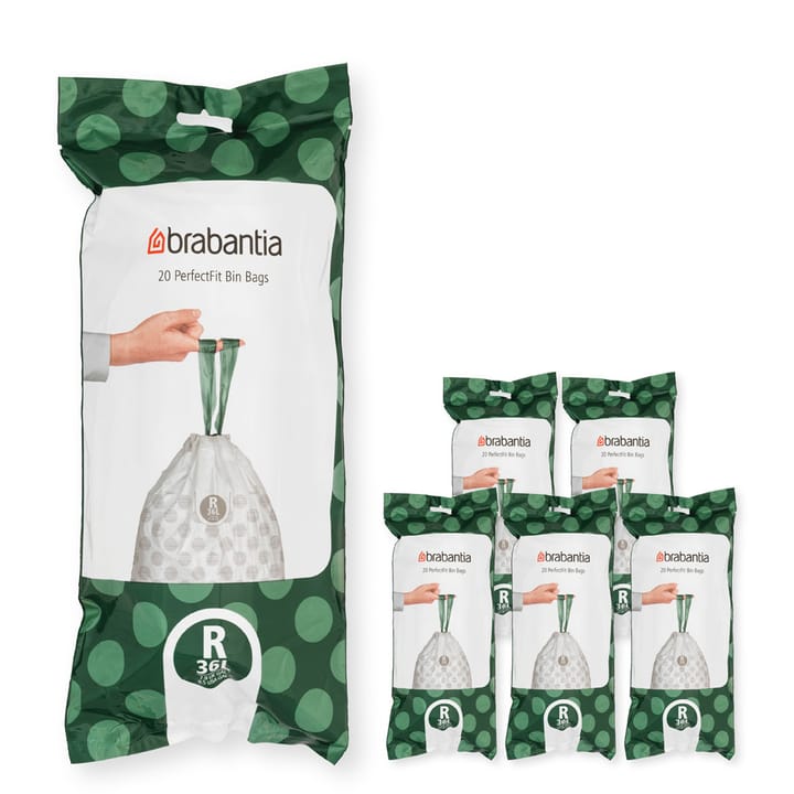 Sacchetti per la spazzatura Brabantia PerfectFit bin bags, confezione da 120 - Modello R. 36 L - Brabantia