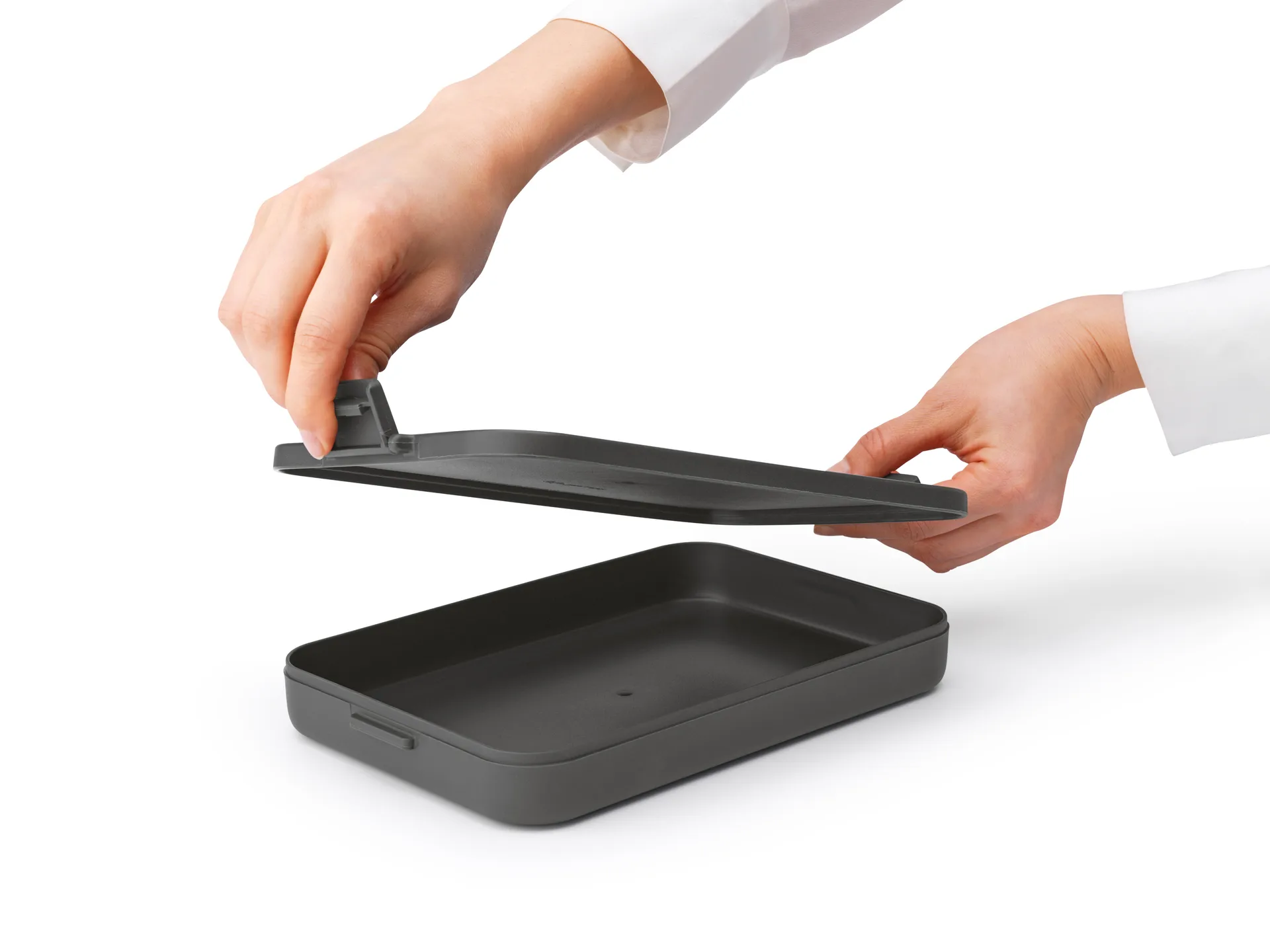 Scatola per il pranzo piatta Make & Take, 1,1 L, Grigio scuro Brabantia